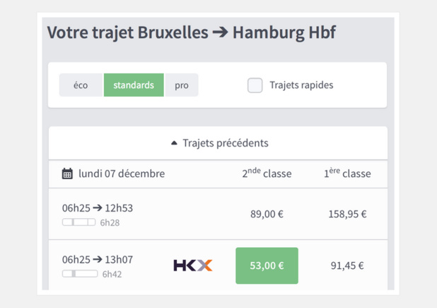 De nouvelles offres - capture Captain Train De nouvelles offres - capture Captain Train