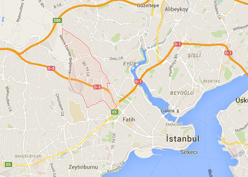 L'explosion s'est produite dans une station de métro du district de Bayrampasa, à Istanbul - DR : Google Maps