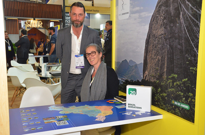 ANATO 2023 - Brice de la Servière & Chloé Hathaway © Visit Brasil ANATO 2023 - Brice de la Servière & Chloé Hathaway © Visit Brasil