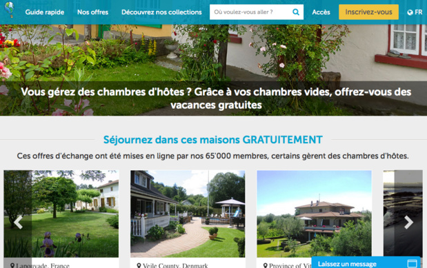La page d'accueil de TrocMaison.com destinée aux professionnels - (c) capture