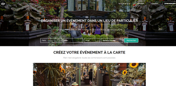 SnapEvent lance une nouvelle version de son site - Capture d'écran SnapEvent lance une nouvelle version de son site - Capture d'écran