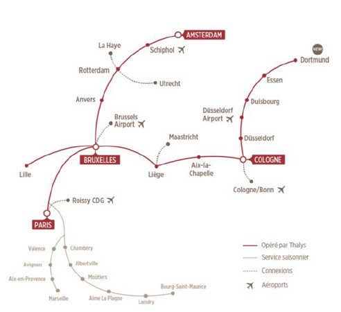 Allemagne : Thalys repousse l'ouverture de sa nouvelle ligne vers Dortmund