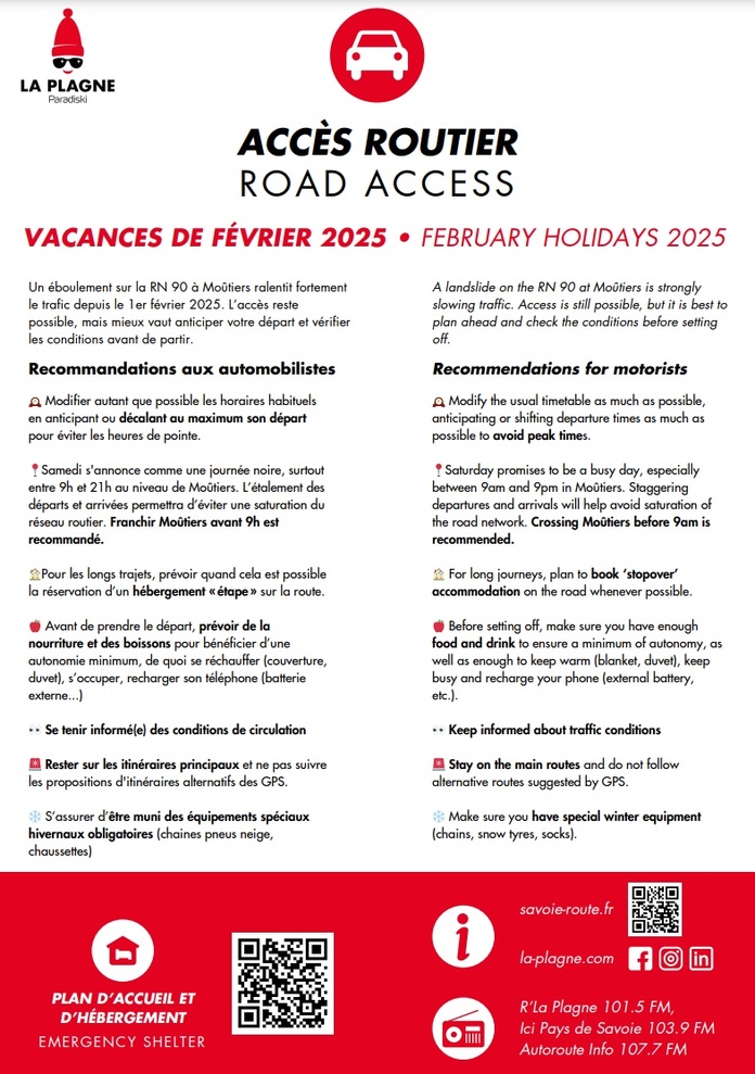 Eboulement Savoie : les conseils pour rejoindre les stations ce week-end Eboulement Savoie : les conseils pour rejoindre les stations ce week-end