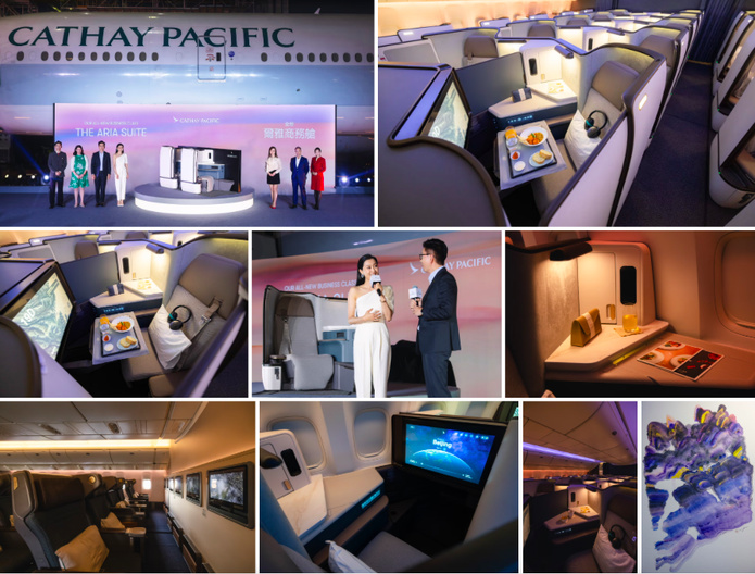 Cathay Pacific nouvelle classe affaires : es 3 cabines du Boeing 777-300ER réaménagé - Photo Cathay Cathay Pacific nouvelle classe affaires : es 3 cabines du Boeing 777-300ER réaménagé - Photo Cathay