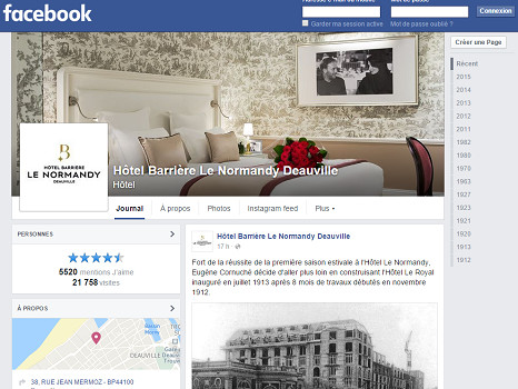 Le jeu se déroule sur la page Facebook de l'hôtel Le Normandy - Capture d'écran
