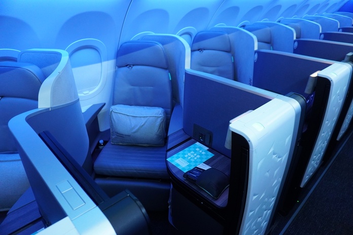 La suite "Mint" dans sa jolie ambiance bleutée. Photo : C.Hardin La suite "Mint" dans sa jolie ambiance bleutée. Photo : C.Hardin