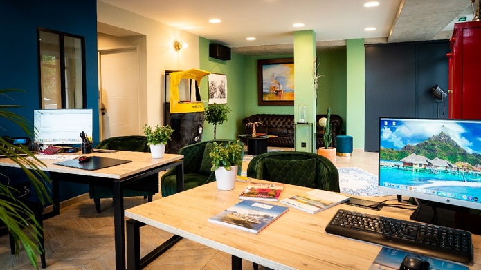 Une des agences d'Evasion Artisan Voyagiste dirigée par Damien Delarbre - Photo Thomas Drogue Une des agences d'Evasion Artisan Voyagiste dirigée par Damien Delarbre - Photo Thomas Drogue