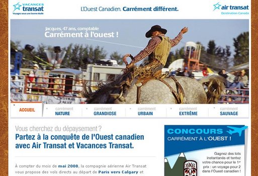 Transat : nouveau site Carrementouest.com Transat : nouveau site Carrementouest.com