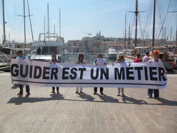 Les guides-conférenciers se mobiliseront à nouveau ce jeudi 17 décembre 2015, comme à Marseille il y a quelques mois - DR : P.C.