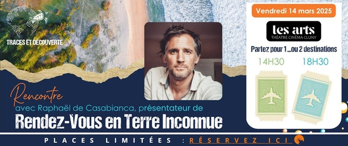 Flyer Traces et Découverte sur l'évènement du 14 mars prochain avec Raphaël de Casabianca - Photo Traces et Découverte Flyer Traces et Découverte sur l'évènement du 14 mars prochain avec Raphaël de Casabianca - Photo Traces et Découverte