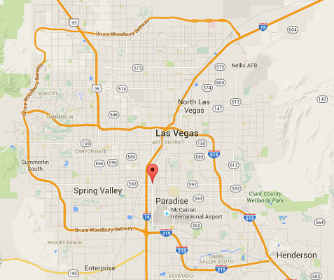 L'accident s'est produit sur le Strip, une partie du Las Vegas Boulevard - DR : Google Maps