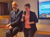 Bruno Desloques (Palais des Festivals de Cannes) et Patricia Linot (France DMC Alliance) - Photo CE Bruno Desloques (Palais des Festivals de Cannes) et Patricia Linot (France DMC Alliance) - Photo CE