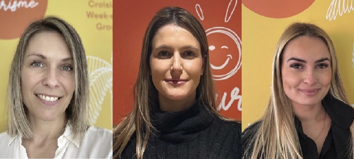 De gauche à droite : Valérie Cassar, Marine Vanneyre et Chloé Ribeiro - Photo : @Mondial Tourisme De gauche à droite : Valérie Cassar, Marine Vanneyre et Chloé Ribeiro - Photo : @Mondial Tourisme