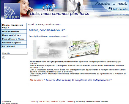 Capture d'écran du site Internet de Manor Capture d'écran du site Internet de Manor