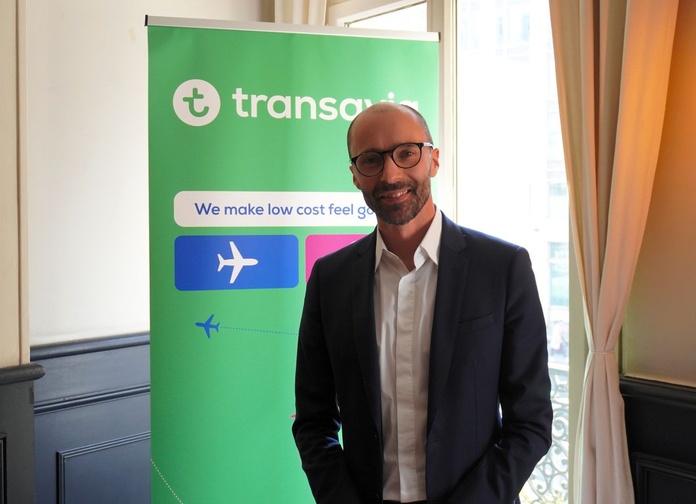 Nicolas Hénin, le directeur commercial de Transavia France, à Paris ce 10 avril - Photo : C.Hardin