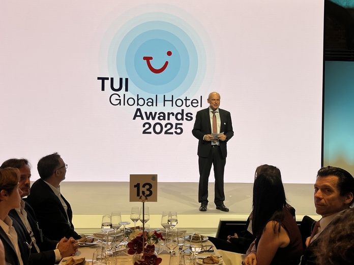 Sebastian Ebel lors de l'annonce de la liste des meilleurs hôtels primes par les clients de TUI en mars 2025 à Berlin, à la veille de l’ITB - Photo : Paula Boyer Sebastian Ebel lors de l'annonce de la liste des meilleurs hôtels primes par les clients de TUI en mars 2025 à Berlin, à la veille de l’ITB - Photo : Paula Boyer