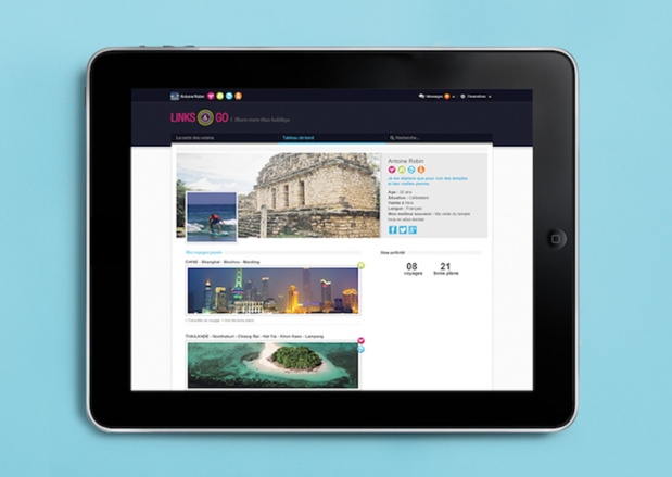 La plateforme facilite les mises en relation entre voyageurs - (c) Links & Go La plateforme facilite les mises en relation entre voyageurs - (c) Links & Go
