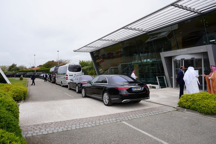 L'impressionnante délégation saoudienne à Toulouse ce 23 avril. ©Christophe Hardin L'impressionnante délégation saoudienne à Toulouse ce 23 avril. ©Christophe Hardin