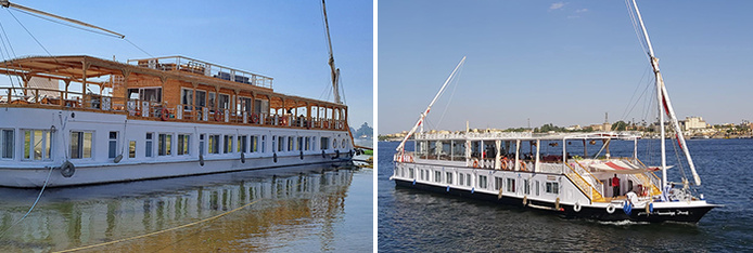 La Dahabeya Papyrus et la Dahabeya Yalla Bina © So Réceptifs La Dahabeya Papyrus et la Dahabeya Yalla Bina © So Réceptifs