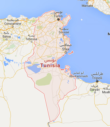 Le couvre-feu s'applique sur tout le territoire tunisien - DR : Google Maps