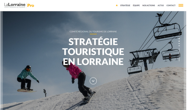 Le design du nouvel espace pro du site du CRT Lorraine est épuré - Capture d'écran Le design du nouvel espace pro du site du CRT Lorraine est épuré - Capture d'écran