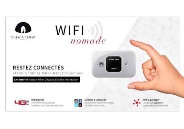 Un service Wifi nomade pour les voyageurs - (c) Maison Albar Un service Wifi nomade pour les voyageurs - (c) Maison Albar