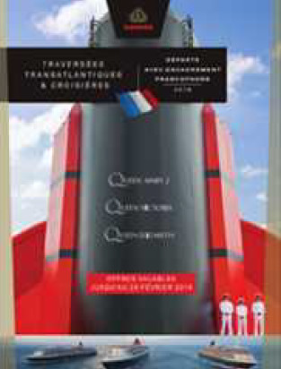 La brochure est dédiée à l'offre d'encadrement francophone renforcé à bord des navires de Cunard - DR : Cunard