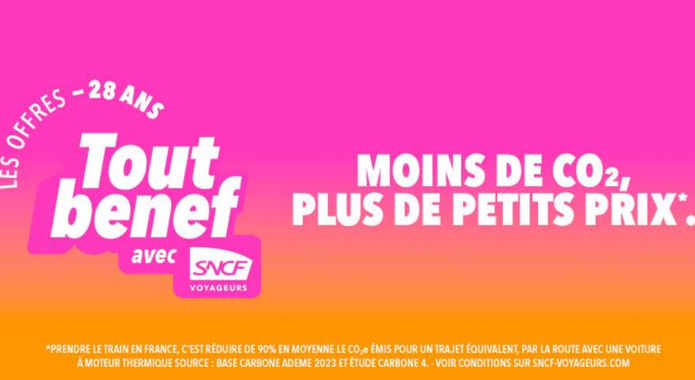 SNCF offre 25000 lots aux moins de 28 ans - Photo : @SNCF SNCF offre 25000 lots aux moins de 28 ans - Photo : @SNCF