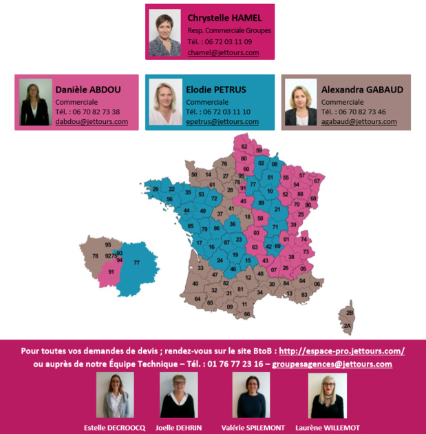 Jet tours : Chrystelle Hamel nommée à la tête du service Groupes Jet tours : Chrystelle Hamel nommée à la tête du service Groupes