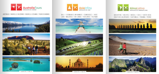 Les nouvelles brochures Australie Tours, Asie Infiny et Alma Latina - Photo DR Les nouvelles brochures Australie Tours, Asie Infiny et Alma Latina - Photo DR
