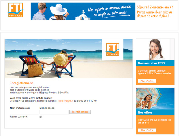 FTI Voyages veut devenir un TO d'envergure en France - Capture d'écran FTI Voyages veut devenir un TO d'envergure en France - Capture d'écran