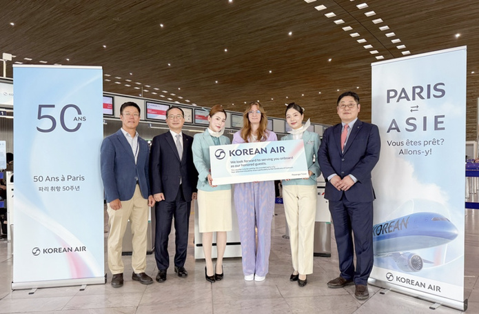 Korean Air célèbre les 50 ans de sa liaison Paris Séoul - Photo : @Korean Air Korean Air célèbre les 50 ans de sa liaison Paris Séoul - Photo : @Korean Air