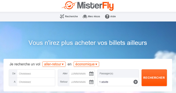 Les agences de voyages du groupe Boiloris vont désormais pouvoir utiliser l'offre de MisterFly - Capture d'écran