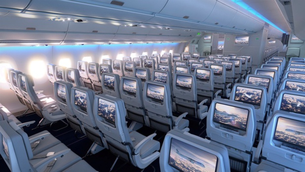 Les 208 sièges de la classe économie de la nouvelle cabine A350 de Finnair possèdent des écrans plat de 11 pouces. DR-Finnair.