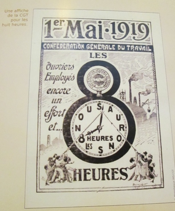 Une affiche CGT pour les 8 heures. On est en 1919 - DR