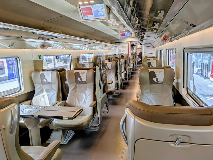Le train  Frecciarossa de Trenitalia se compose de 3 classes - Crédit photo : RP Le train  Frecciarossa de Trenitalia se compose de 3 classes - Crédit photo : RP