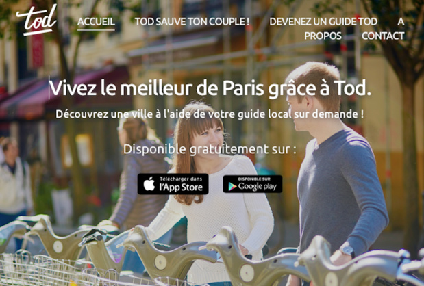 L'application propose des guides disponibles en temps réel et à proximité - (c) Tod L'application propose des guides disponibles en temps réel et à proximité - (c) Tod