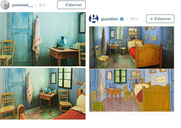 La chambre reproduit fidèlement la peinture de Vincent Van Gogh - Photos : Instagram