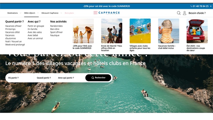 Nouveau visuel du site CapFrance.