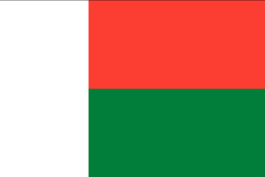 Drapeau de Madagascar - DR : Wikipedia Drapeau de Madagascar - DR : Wikipedia