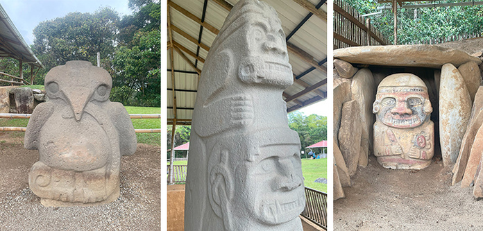 De gauche à droite : Parc archéologique / Alto de Las Piedras / La Pelota © Marianne Jagu De gauche à droite : Parc archéologique / Alto de Las Piedras / La Pelota © Marianne Jagu
