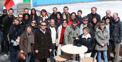 Le groupe ayant opté pour l'excursion à Sestrières... Le groupe ayant opté pour l'excursion à Sestrières...