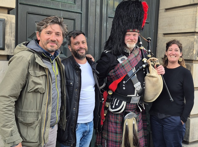 Samy Bailly et Bretzel Travel en visite en Ecosse, lors du racaht de Brightside Travel - Crédit photo : Bretzel Travel