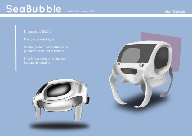 La capsule avance en suspension - (c) Sea Bubble La capsule avance en suspension - (c) Sea Bubble