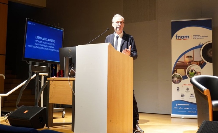 Le professeur Emmanuel Combe lors de son intervention au congrès de la FNAM le 2 juillet dernier. Photo : C.Hardin Le professeur Emmanuel Combe lors de son intervention au congrès de la FNAM le 2 juillet dernier. Photo : C.Hardin