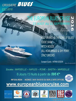 Le flyer de la prochaine croisière Blues Européenne de Voyages Byblos - DR