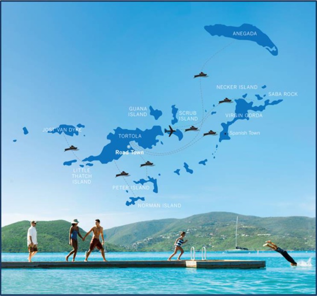 Carte de l'archipel des Iles Vierges Britanniques Carte de l'archipel des Iles Vierges Britanniques