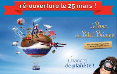Le Parc du Petit Prince rouvre ses portes le 25 mars 2016 - DR : Parc du Petit Prince