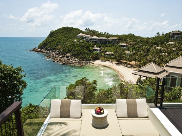 Vue depuis une chambre de l'hôtel Banyan Tree à Koh Samui - Photo DR