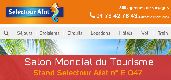 Salon Mondial du Tourisme : Selectour Afat présent pour la 3e année consécutive Salon Mondial du Tourisme : Selectour Afat présent pour la 3e année consécutive
